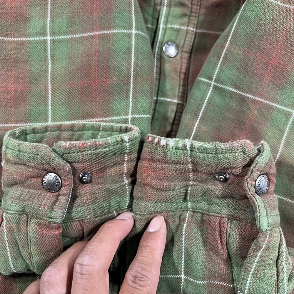 The North Face Trapper Flannel Jacket Shacket Mens Small Lined Insulated Snap